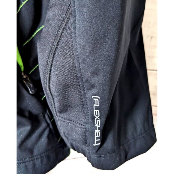 Saucony Men's Jacket Black Full Zip Flex Shell Run Shield Windbreaker Hologram L - Picture 4 of 12